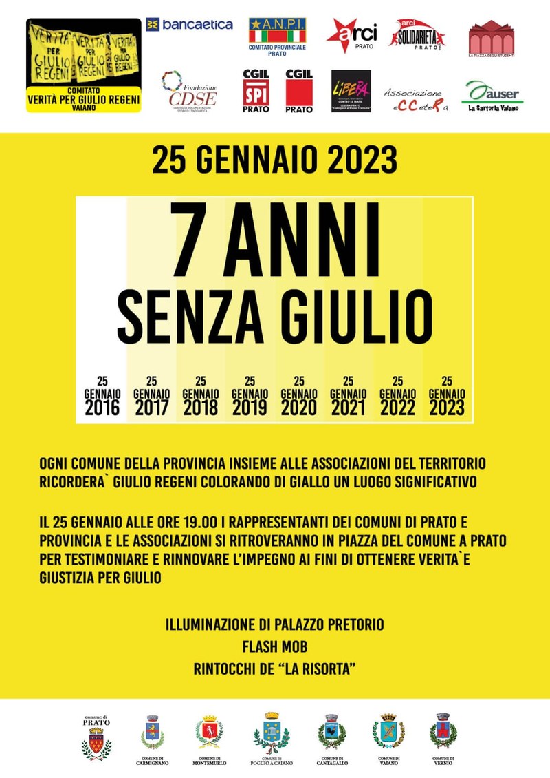 7 anni senza Giulio Regeni