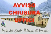 Chiusura Uffici Comunali il giorno 6 novembre 2024 per festività del Santo Patrono.