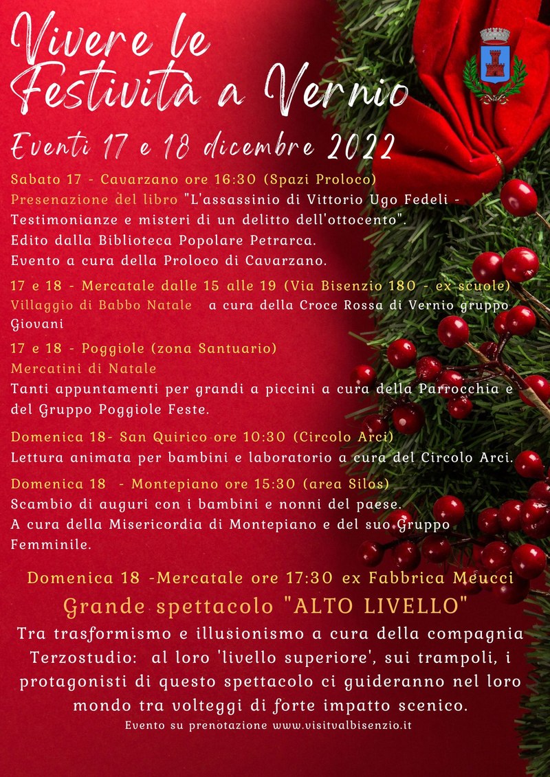 Secondo weekend di eventi natalizi a Vernio