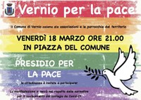 Vernio si mobilita per la pace, tutti in piazza il 18 marzo (ore 21)